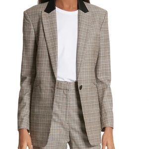 RAG & BONE Ridley Peaked Lapel Glen Plaid Blazer
